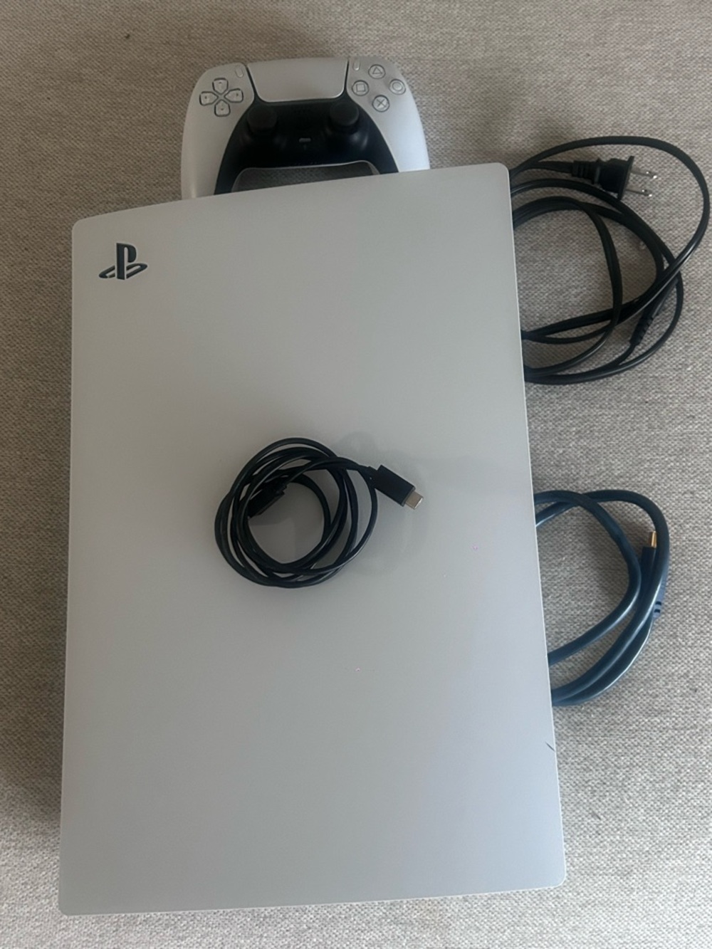 Sony White PlayStation 5 Console with Matching DualSense Controller